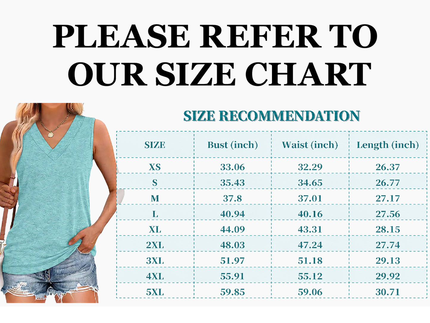 Tank Tops for Women Summer V Neck T Shirts Trendy Sleeveless Basic Tee Loose Fit