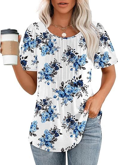 🔥 Summer Sale 🔥 Women's Short-Sleeve T-Shirt — Ruched Design, Elegantly Casual