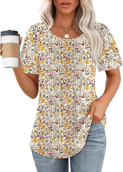 🔥 Summer Sale 🔥 Women's Short-Sleeve T-Shirt — Ruched Design, Elegantly Casual