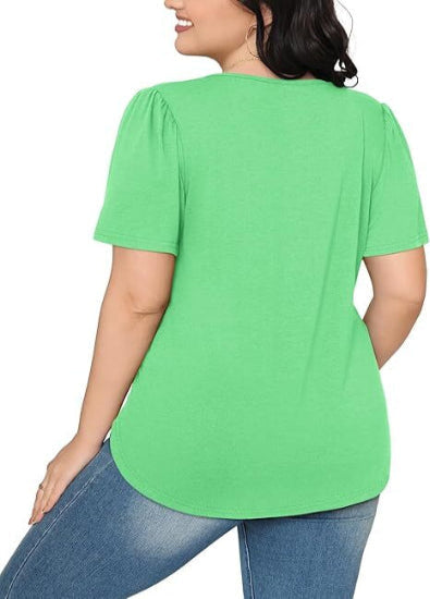 🔥 Summer Sale 🔥 Women's Short-Sleeve T-Shirt — Ruched Design, Elegantly Casual