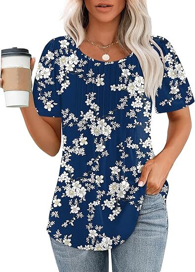 🔥 Summer Sale 🔥 Women's Short-Sleeve T-Shirt — Ruched Design, Elegantly Casual