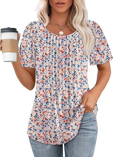 🔥 Summer Sale 🔥 Women's Short-Sleeve T-Shirt — Ruched Design, Elegantly Casual