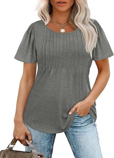 🔥 Summer Sale 🔥 Women's Short-Sleeve T-Shirt — Ruched Design, Elegantly Casual