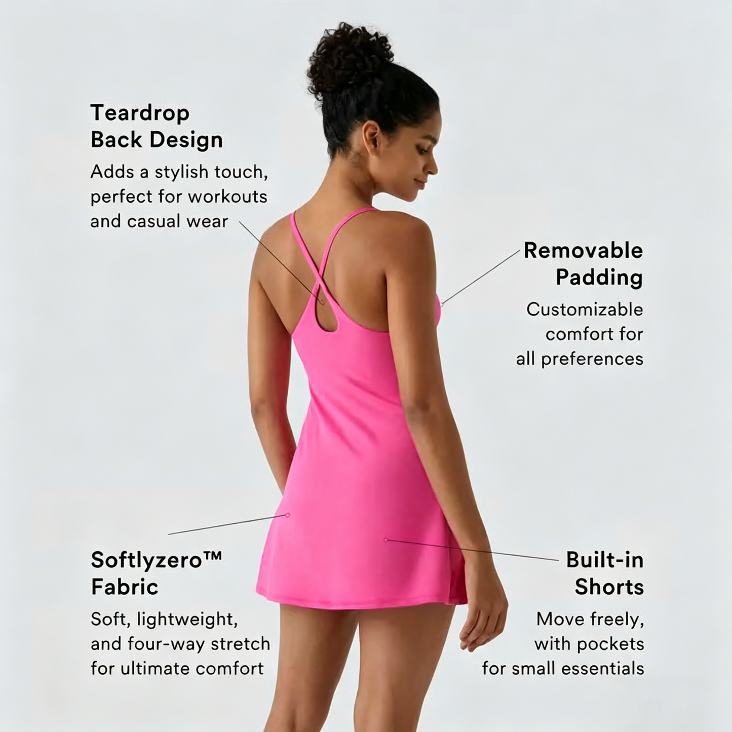 🔥Last day promotion🔥Plush Backless Active Dress-Easy Peezy Edition